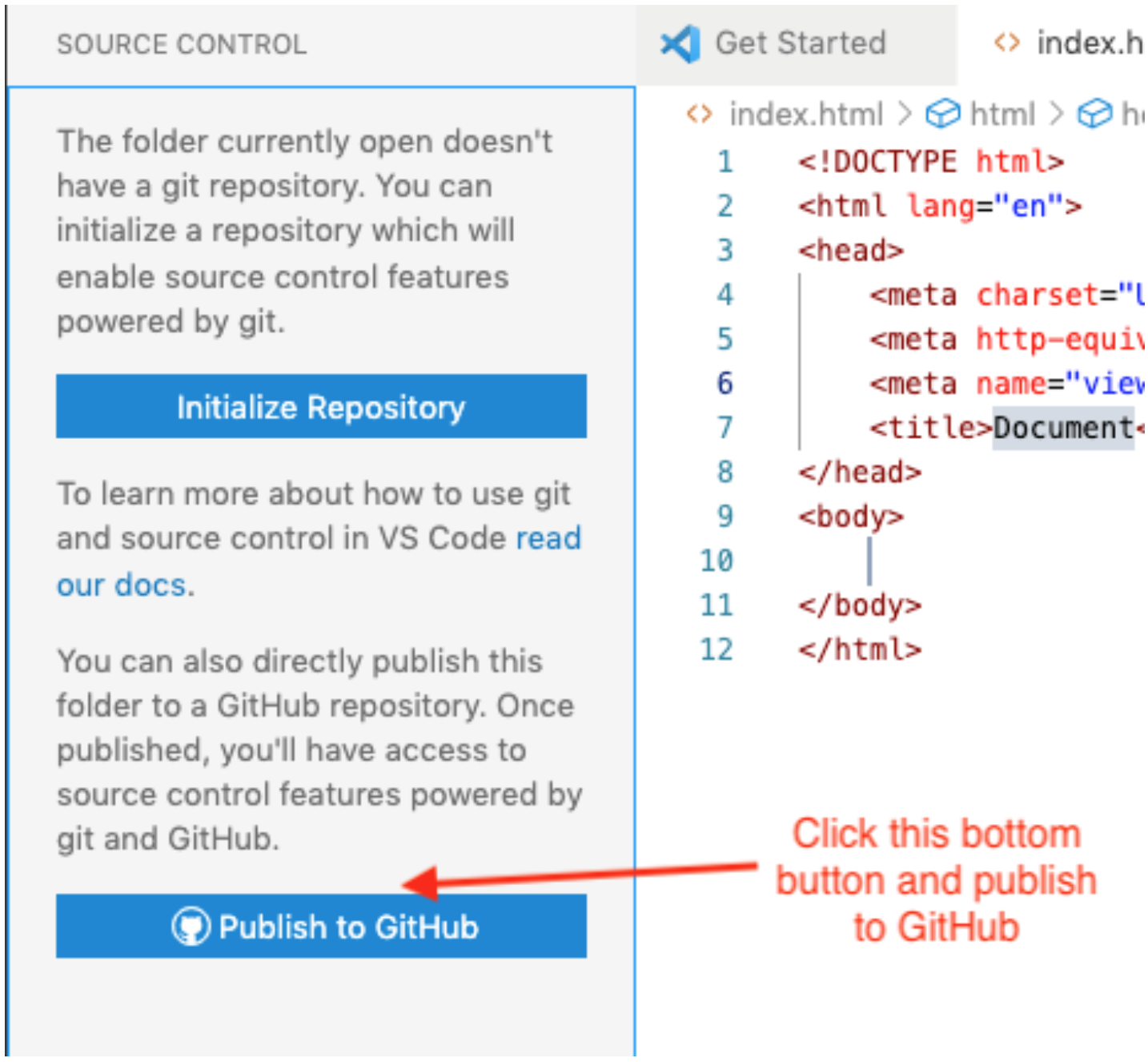 Publish GitHub Blue Button